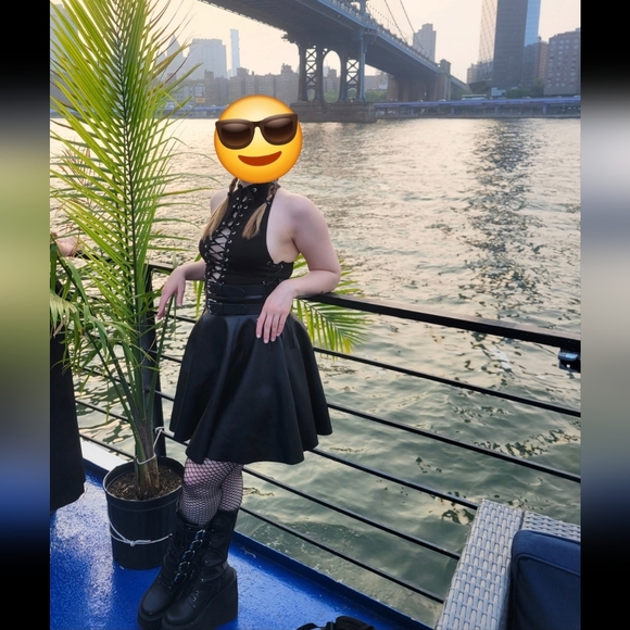 BlackMilk Route 66 Ultra High Waisted Skater Skirt S - Picture 3 of 4